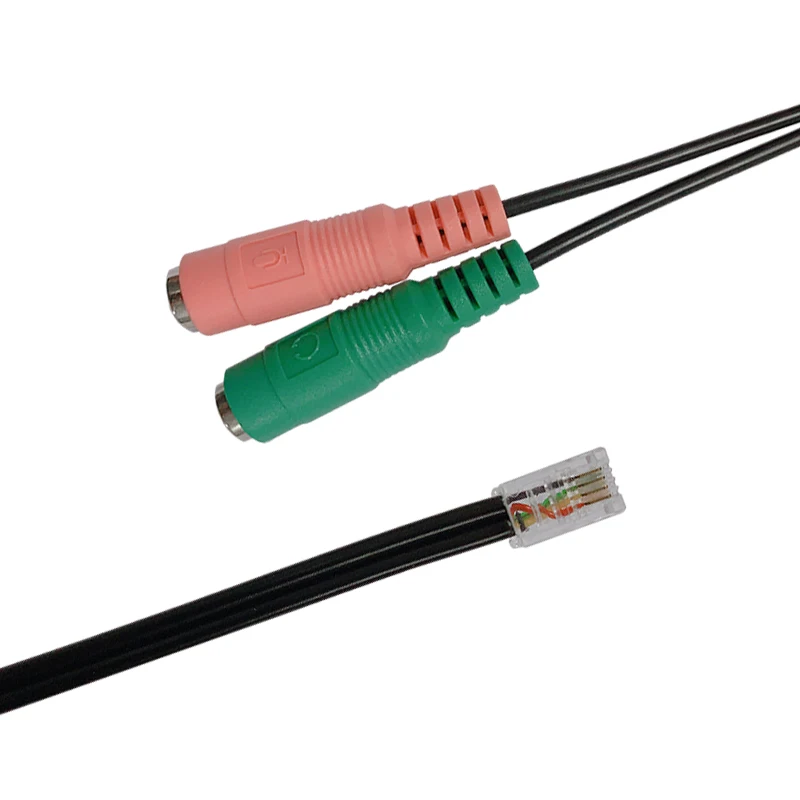 RJ11 RJ12 TO dual 3.5mm female IP Telephone Cable