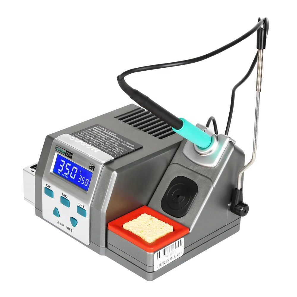  High Quality SUGON T26D 110V/220V Digital Soldering Iron Tool Solder Welding Table Quick Hot Gun