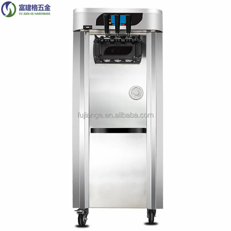 Commercial Frozen Yogurt Machine Soft Ice Cream Machine With 3 Outlets Flavor Touch Screen