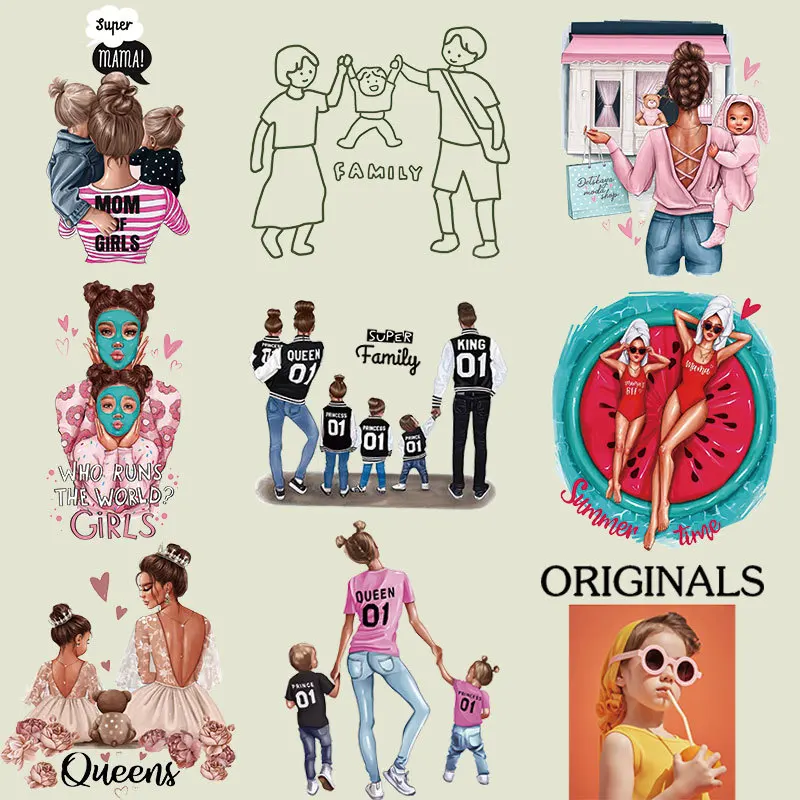 Custom design brand logo UV DTF print hear transfer label PET iron on transfers sticker for t shirt clothing and cap