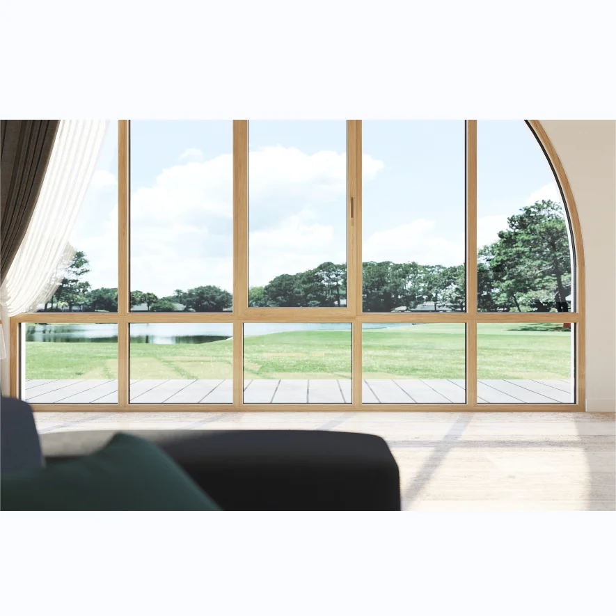 LEAWOD Wood-clad aluminum casement Sensor Windows