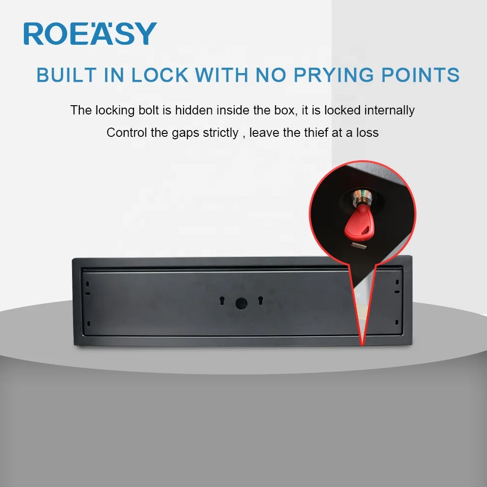 ROEASY electronic luxury interior safes jewelry wardrobe drawer safe cash money box fingerprint password hidden safe for hotel