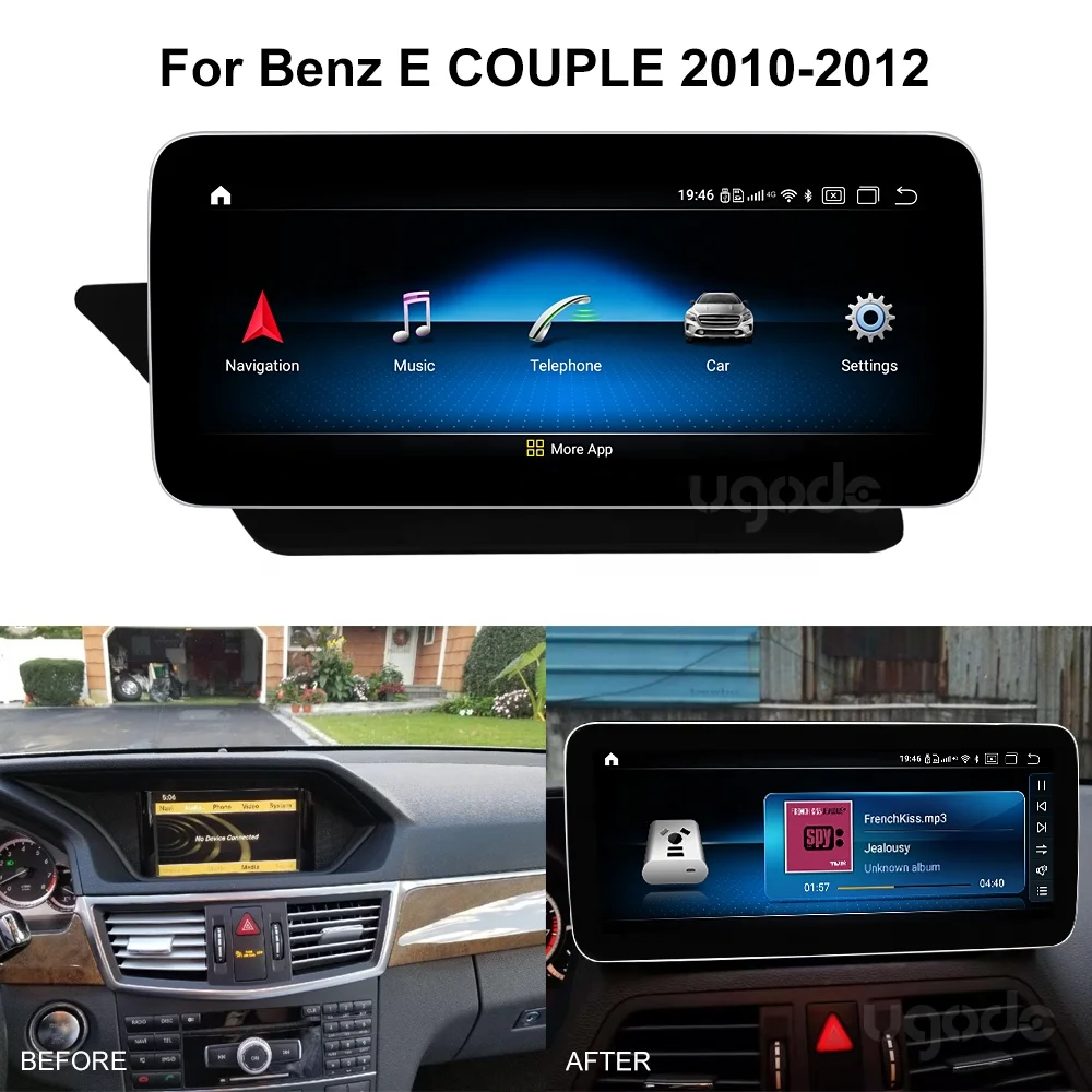Ugode manufacturer E Coupe W207 C207 A207 Qualcomm Android 10 Car Screen GPS navi Player 4GB 64GB LHD