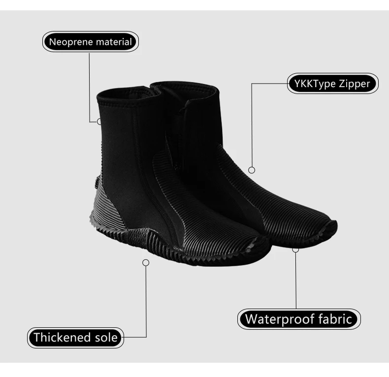 JG Neoprene Water Rescue Shoes Fine Workmanship High Top Water Area Rescue Boots