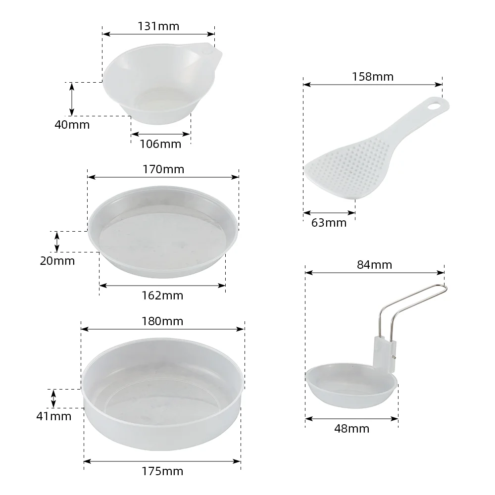 Camping Cookware Mess Kit for Outdoor Camp Cooking Set Kettle Pot Pan Soup Spoon for Hiking Picnic Backpacking