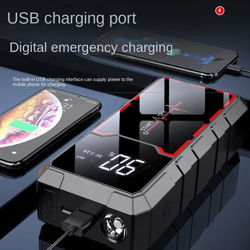 12V 29800mAh Car Jump Starter Portable Battery Charger Multi-Function 800A Jump Starter