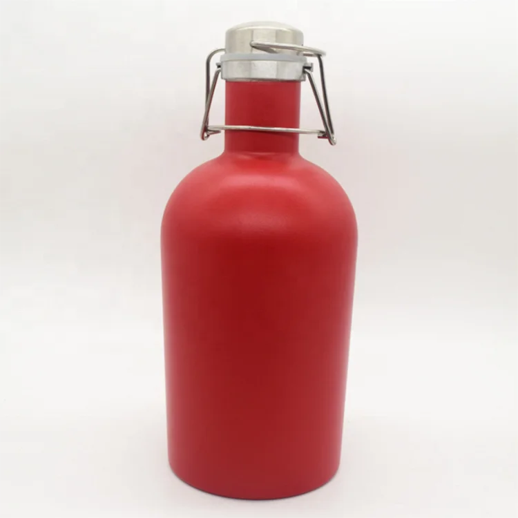 2L Stainless Steel 304 Food Grade Beer bottles Beer Growler Beer Keg Wholesale Double Wall 18/8 Insulated Vacuum with lid