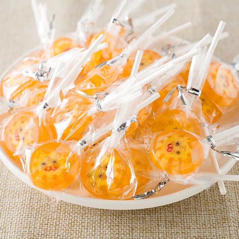 New Designed 8g Safety Paper Bom Bom Lollipop Tiger Pattern Lollipop Candy
