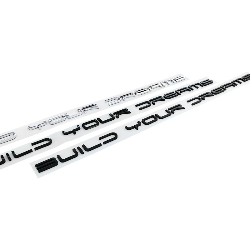 Class Car Styling Refitting Fender Trunk Nameplate Logo Sticker ABS Letters Emblem Build Your Dreams Trunk For BYD