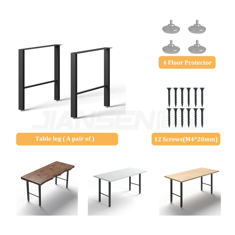 Hot Sale Durable Metal Simple Desk Legs Office Desk Table Legs Metal Dining Coffee Table Bench Legs