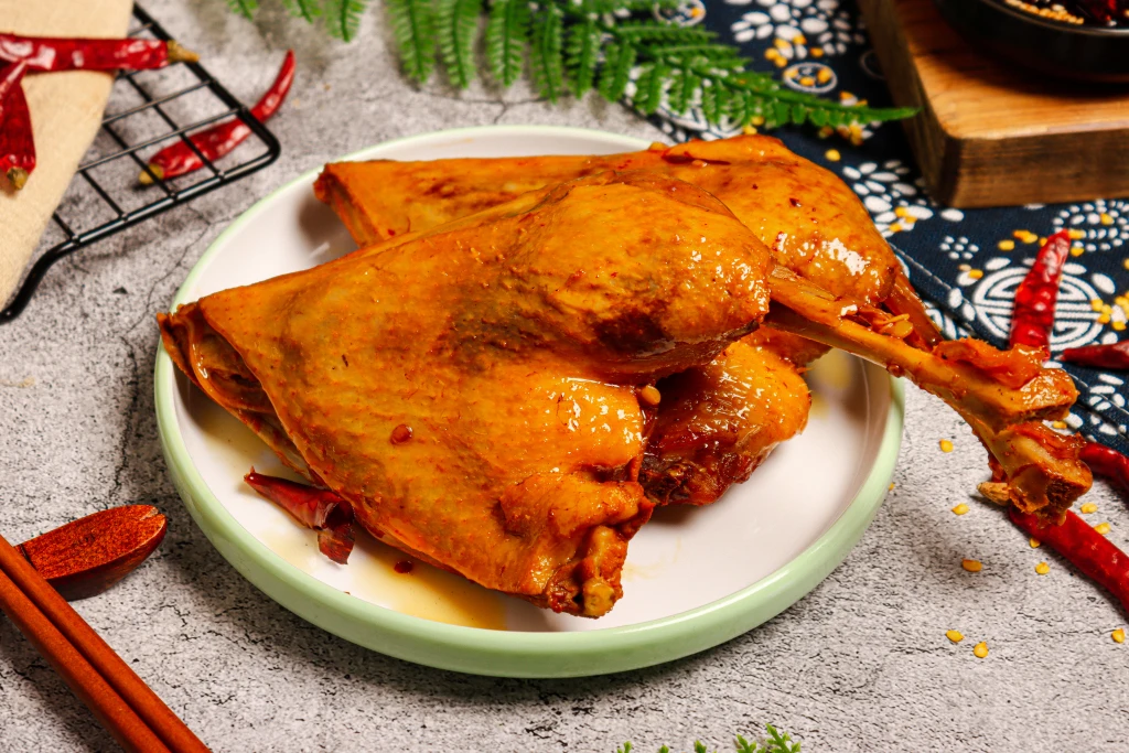 Roasted Duck meat snack Duck Legs with Honey Sauce