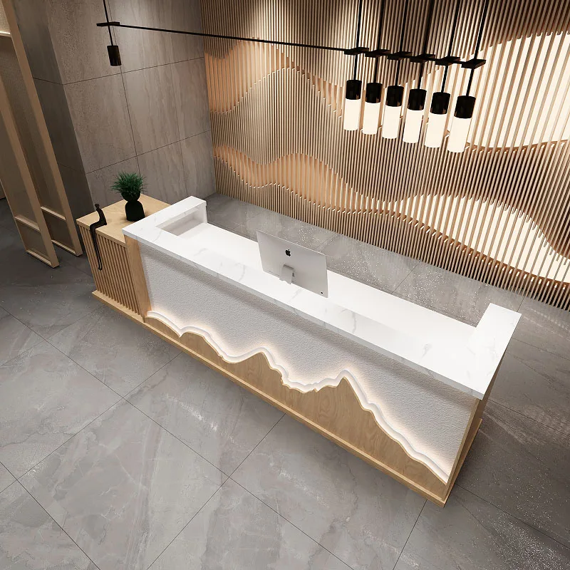 Luxury Clothing Shop Cash Table Register Retail Wooden Counter Cashier Desk Store Boutique Checkout Counters for Sale