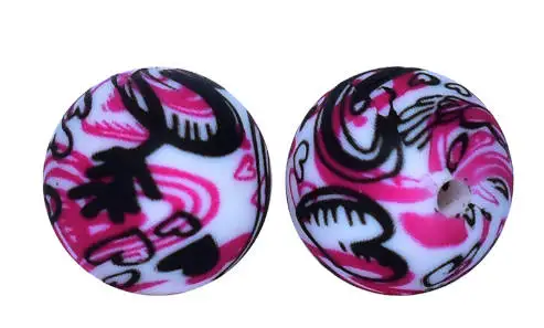 Hot Selling DIY 15mm Animal Customized Silicone Amulet Pen Focal Beads Food Grade Baby Teething Chew Loose Beads