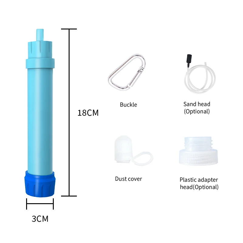 UF Membrane Waterfilter Portable Mini Survival Water Filter Straw Emergency Outdoor Camping Hiking Water Filter System