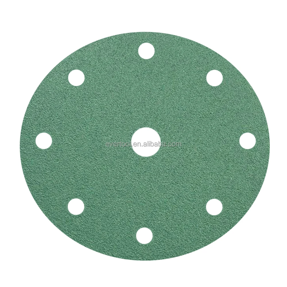 EVERTOOL Abrasives Paper Hook & Loop Green Sanding Disc Film-backed Abrasive Discs