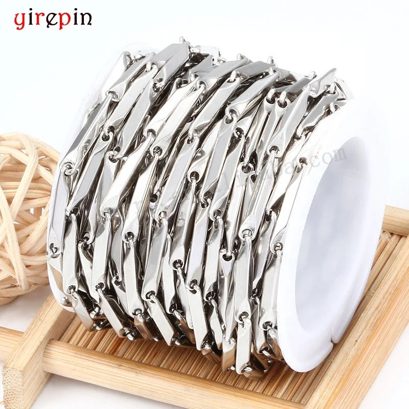 Fashion No Fade Thicken Stainless Steel sunflower seed chain Bulk Materials Handmade Supplies For DIY Jewelry Findings Making