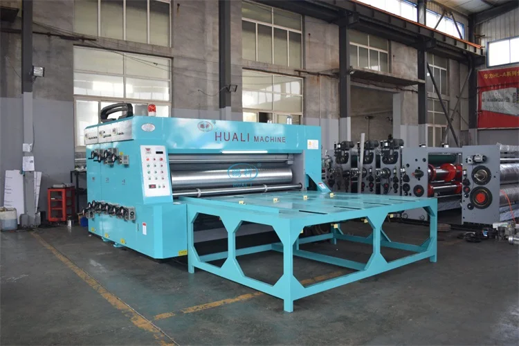 Chain feeder 2 3 4 colors corrugated carton box flexo printer slotter machine