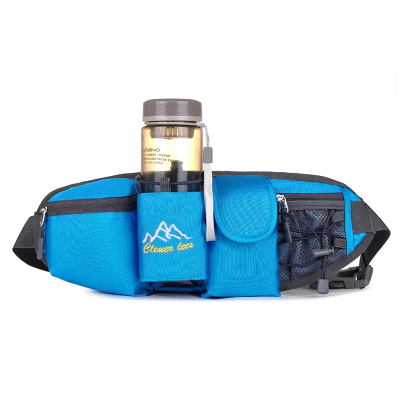 Outdoor Foldable Hiking Cycling Running Belt Waist Bag Sport Fanny Pack With Water Bottle Holder