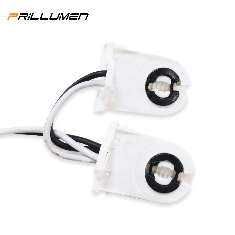 Plastic led lamp holder with cord t8 fluorescent light lamp holders & lamp bases