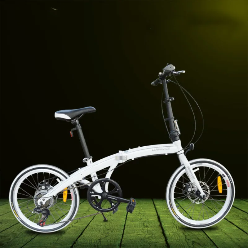 Ultralight Folding Bike 20 inch 7 speed Front and Back Disc Brake Portable Mini Bicycle Road Adult