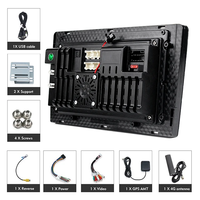 9/10 inch Android car monitor slim body automatic car radio player with front and rear dual dvr