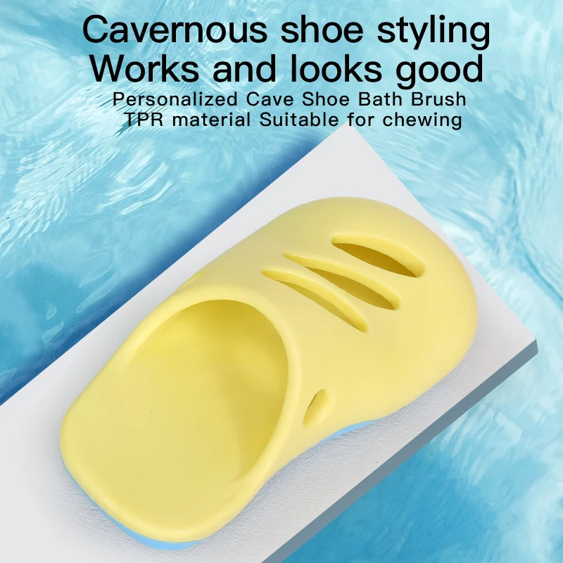 New Design Rubber Slippers Dog Shower Brush Shampoo Massage Dog Bath Brush for Pets Washing