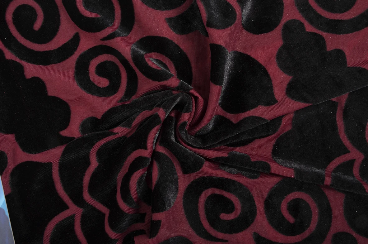 Worthwhile and best selling small flower pattern burnout fabric with nylon for dress