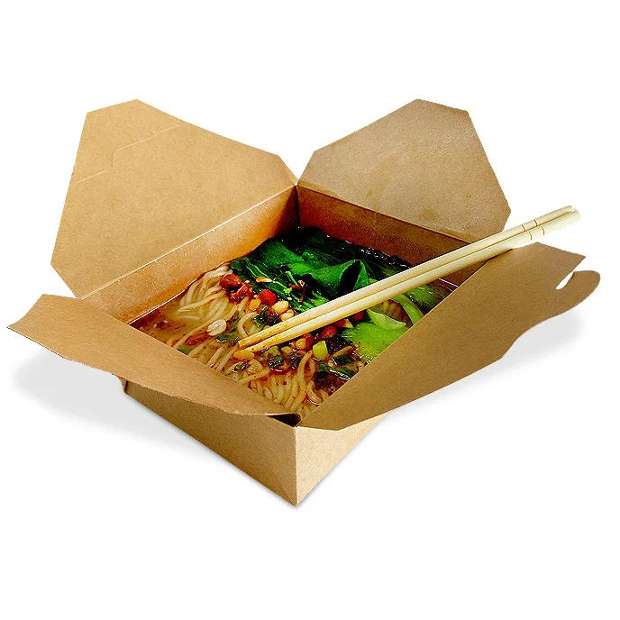 Доставка упаковка в наличии коричневый крафт складная коробка для пищевых продуктов