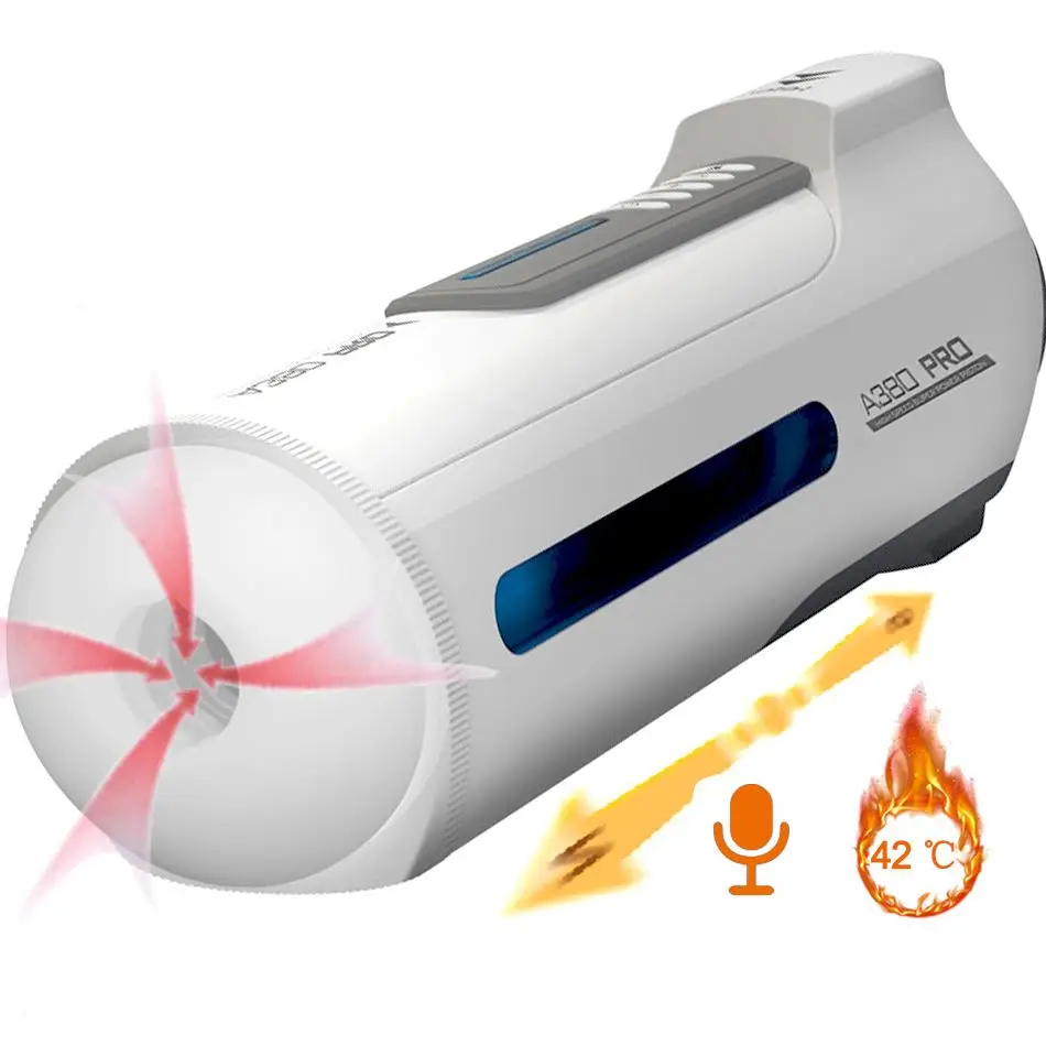 Real Vagina Male Masturbator Cup Sex Moaning Sucking Male Masturbator Sex Toy For Men Automatic Piston Telescopic Masturbating