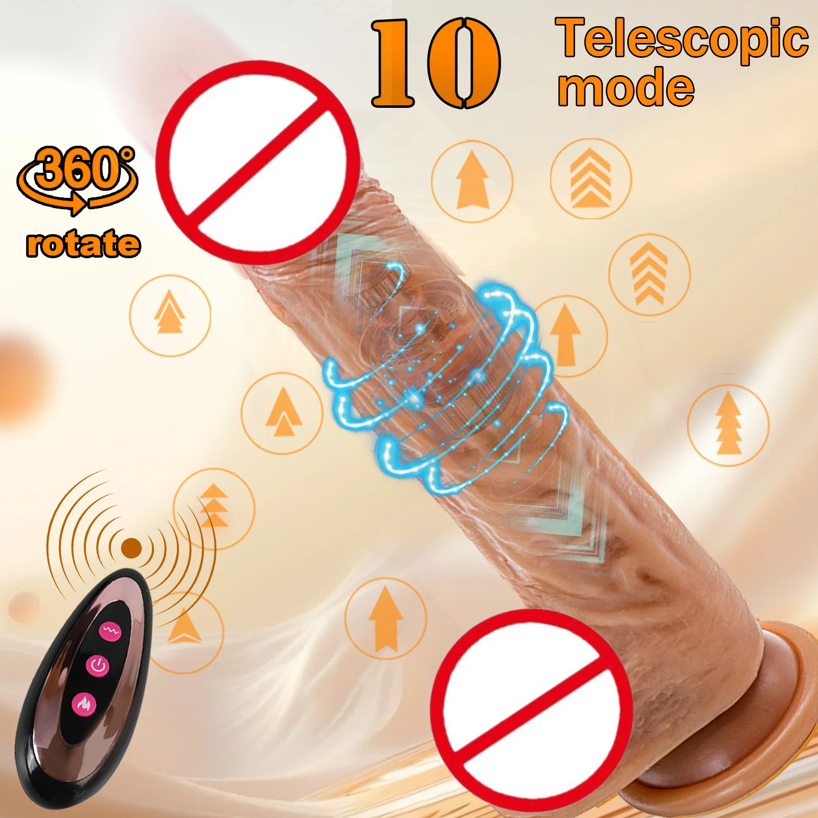 Remote Control High Quality Liquid Silicone Telescopic Rotary Swing Huge Realistic Big Dildo Vibrator for Women