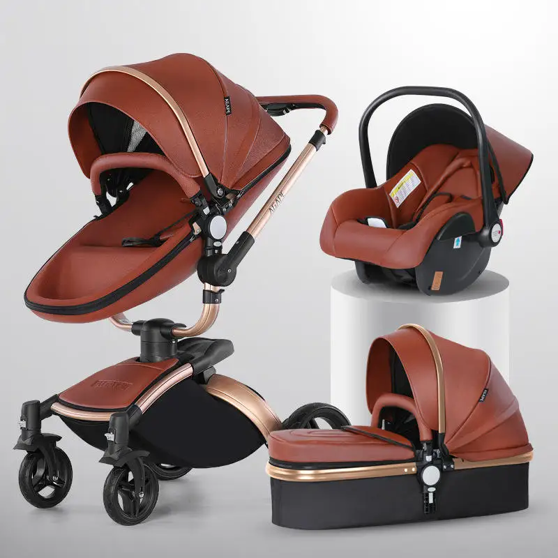 Wholesale High Landscape Travel Stroller With Car Seat 3 In 1 Cheap Baby Stroller For 0-3 Years