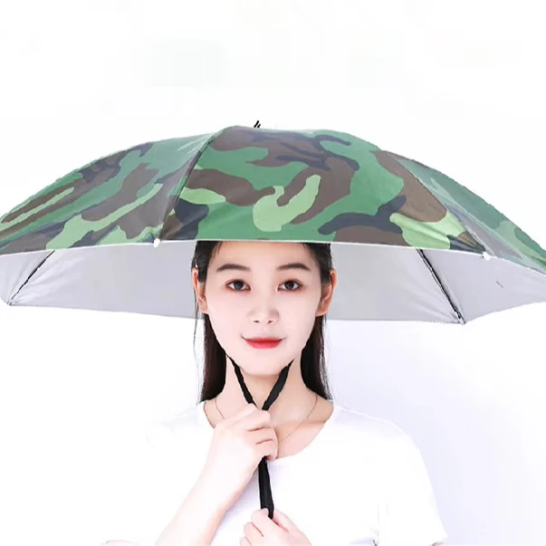 YB Umbrella Hat Hands Free Umbrella Fishing Golf Gardening Sunshade Outdoor Rainbow Colors umbrella with logo