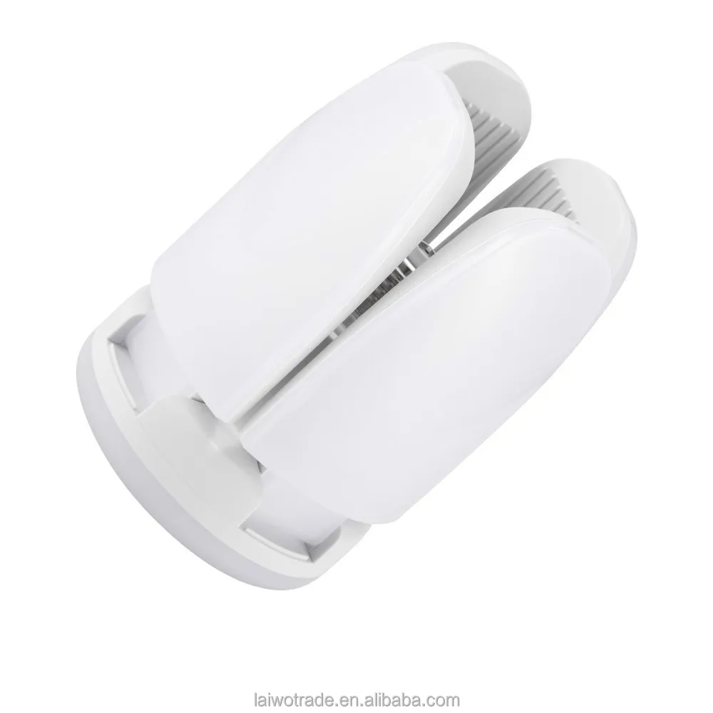 
Short Energy Saving Light 60W Ceiling Lamp Foldable Angle Adjustable 4 Fan Blade Led Bulb 