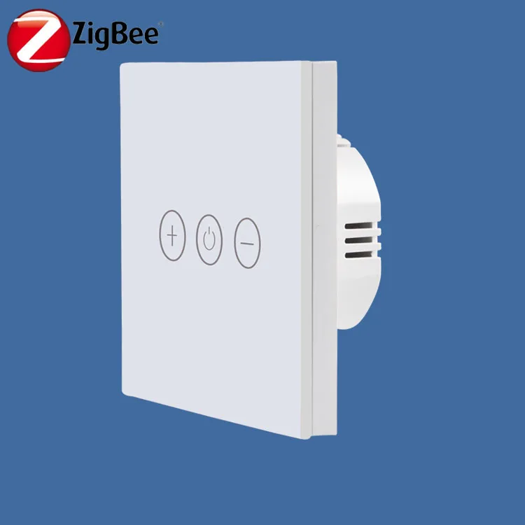 touch wall smart life app control zigbee 30 triac power touch dimmer switch 230v 50hz black glass