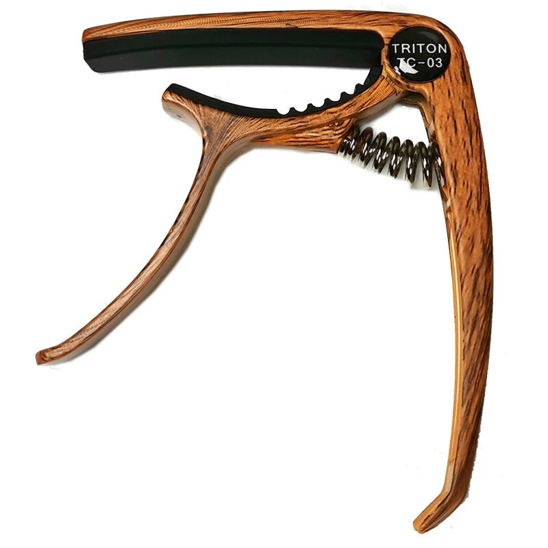 
Best Sell multi function custom guitar capo can place picks personalized guitar capo brown 