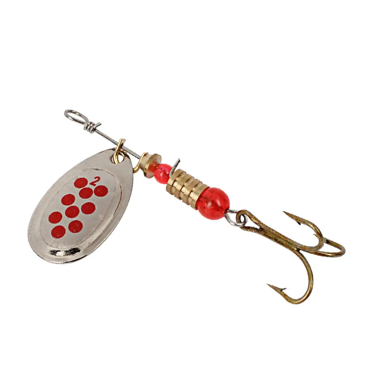 Fishing spinner 3g4g5g metal spoon painted bait lure tail freshwaters spinners with feather french blade