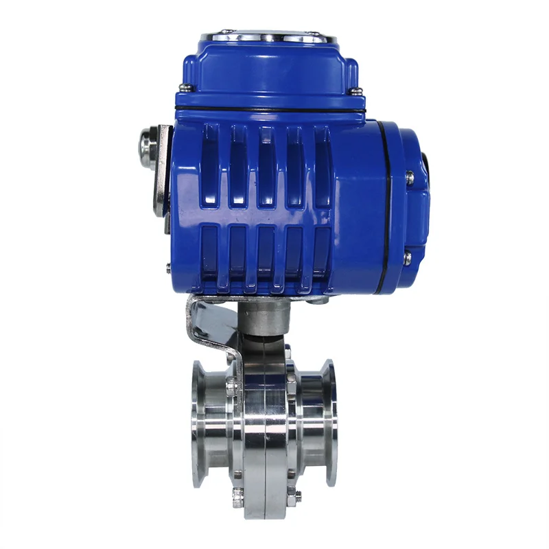 OGV Stainless Steel Sanitary Tri Clamp Motorized Butterfly Valve