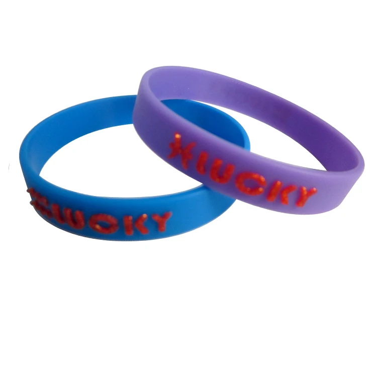 Waterproof Customized Embossed Rubber Wristbands With Printed Logo Promotional Giveaway Silicone Bracelets Wrist Bands