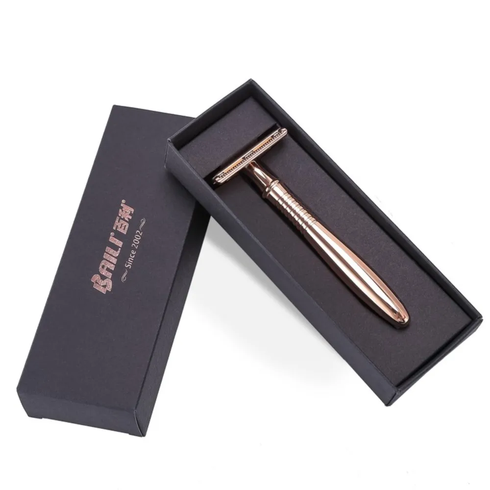 eco friendly rose gold underarm double edge blade shaving cut safety women razor blade shavers refills thickness