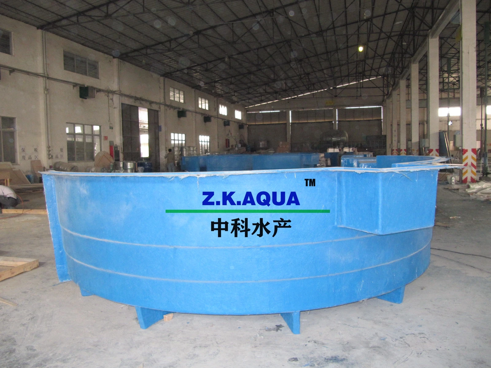 Big round FRP fish tank for fish farming