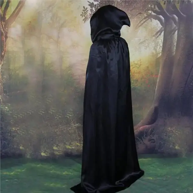 2020 Halloween Death Cape Ghost Cloak Show Costume Big Black Cloak Cosplay costume For Adult & Children