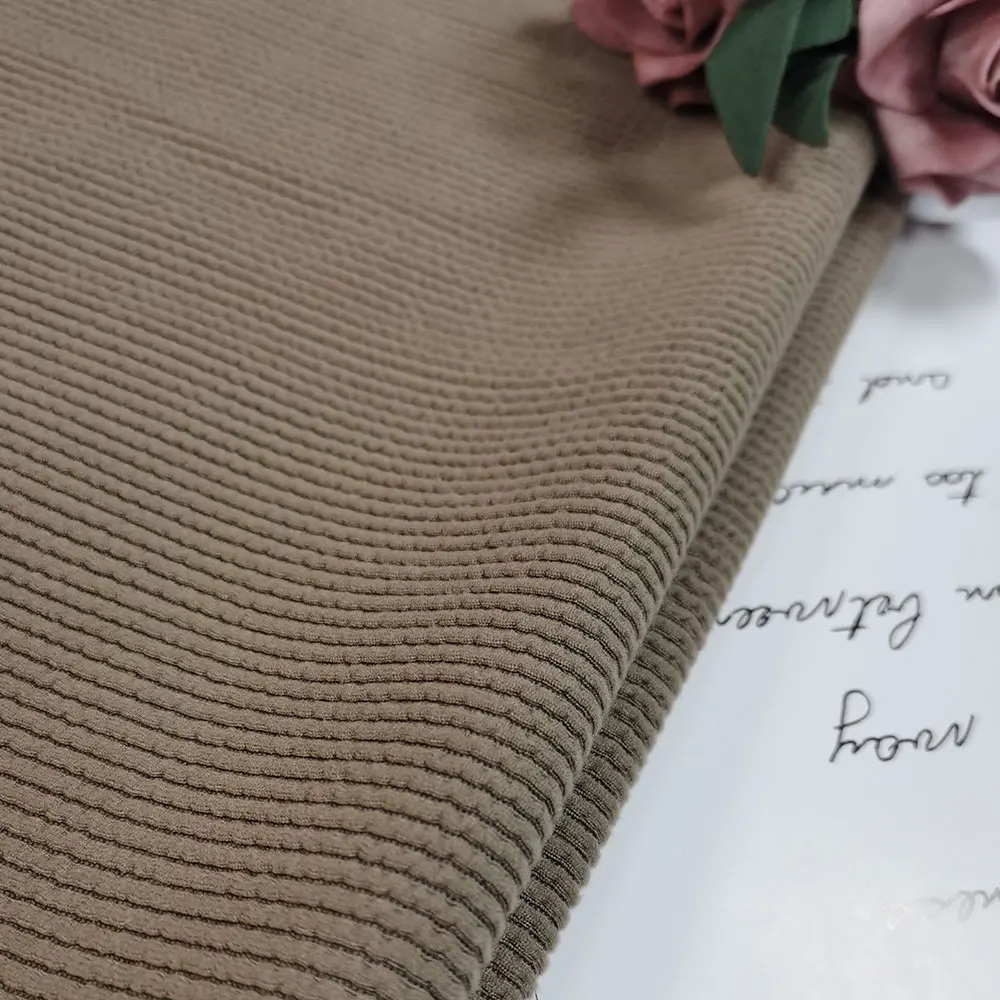 Wholesale jacquard brushed knitted stretch 5%spandex 30%rayon 65%polyester fabric