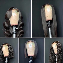 180 Density 13x6 Deep Wave Lace Front Wig Brazilian 13x4 Perruque Lace Frontal Wig Preplucked Bleached Knots Human Hair Lace Wig