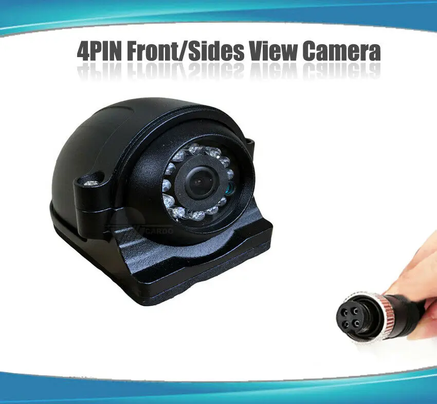 
iPoster factory supply For Heavy Duty Truck Bus 12 IR Night Vision CMOS 4 PIN Side View CCTV Reverse Camera 