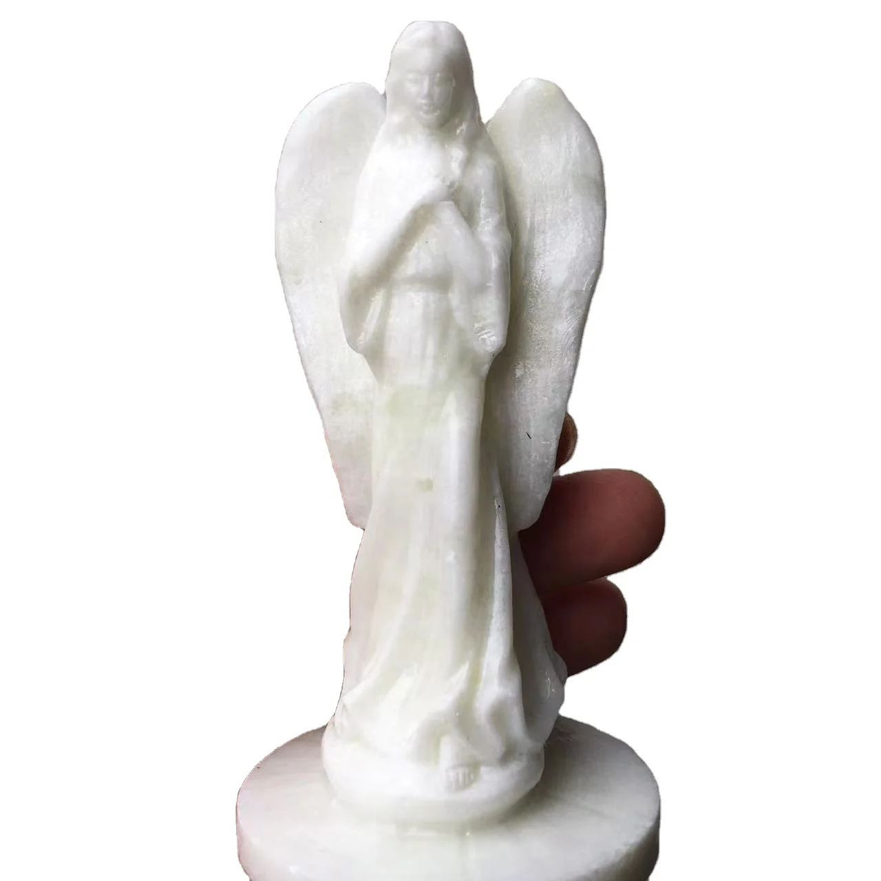 Natural crystal custom hand-carved jade carving angel handicraft ornaments spiritual