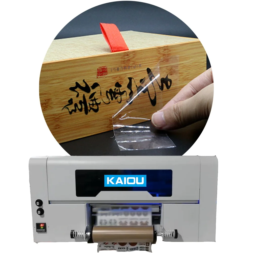 2023 UV DTF Roll to Roll  Printer New tech 3 XP600 Heads with AB Roll Film Fashion Stickers Logo Printer