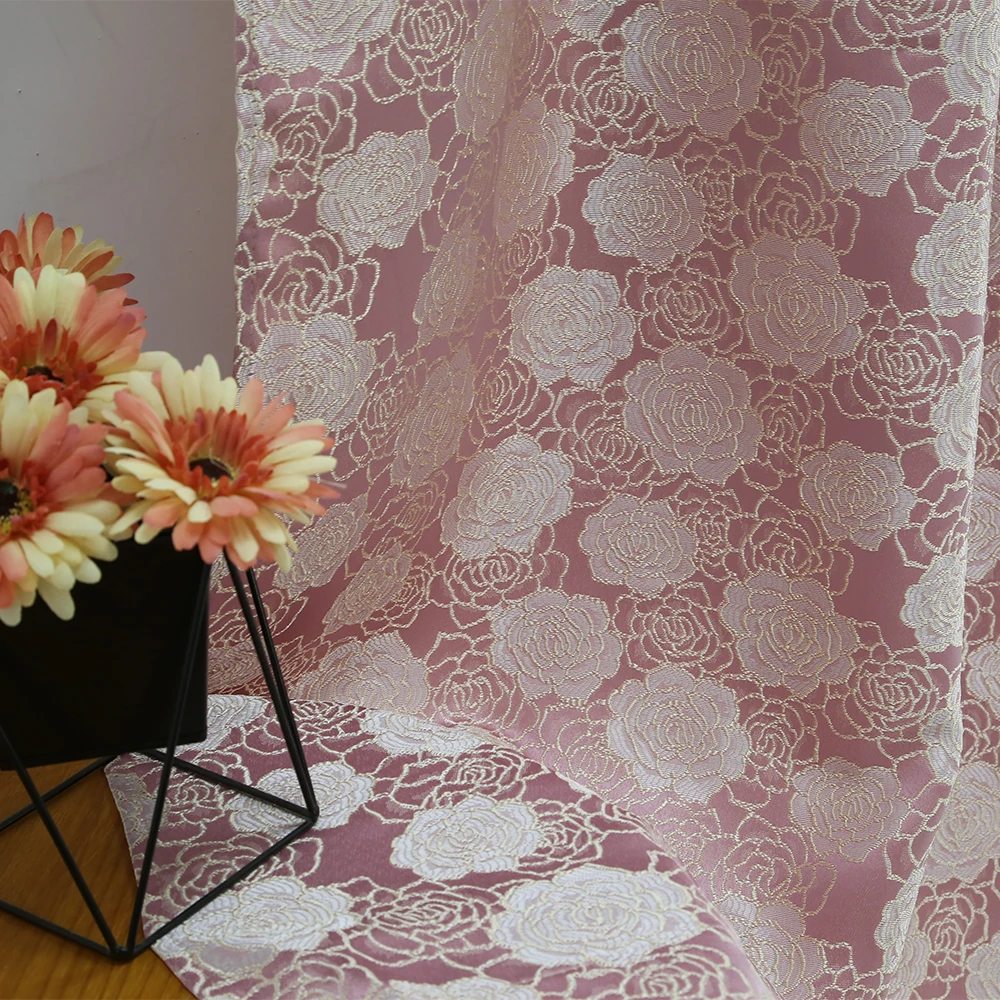 China wholesale fashion jacquard curtain fabric on sale blackout window ready made curtain for home decor luxury