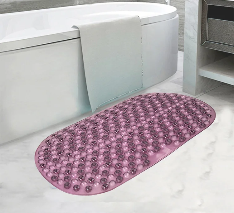 Silicone Anti Slip Bath Mat High-strength Suction Non-Slip Bathroom Shower Foot Massage Bath Mat