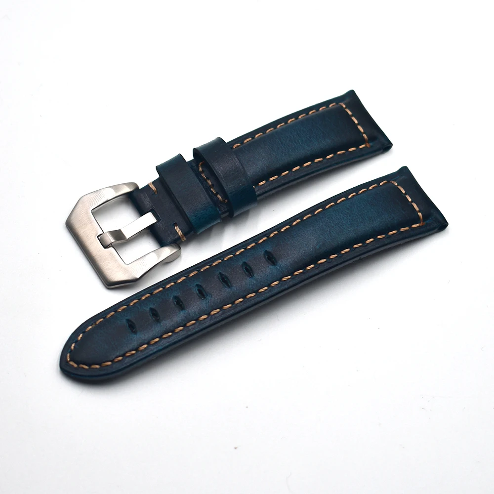 18mm 20mm 22mm Assolutamente Genuine Leather Watch Band with Pre-v Buckle Watch Strap