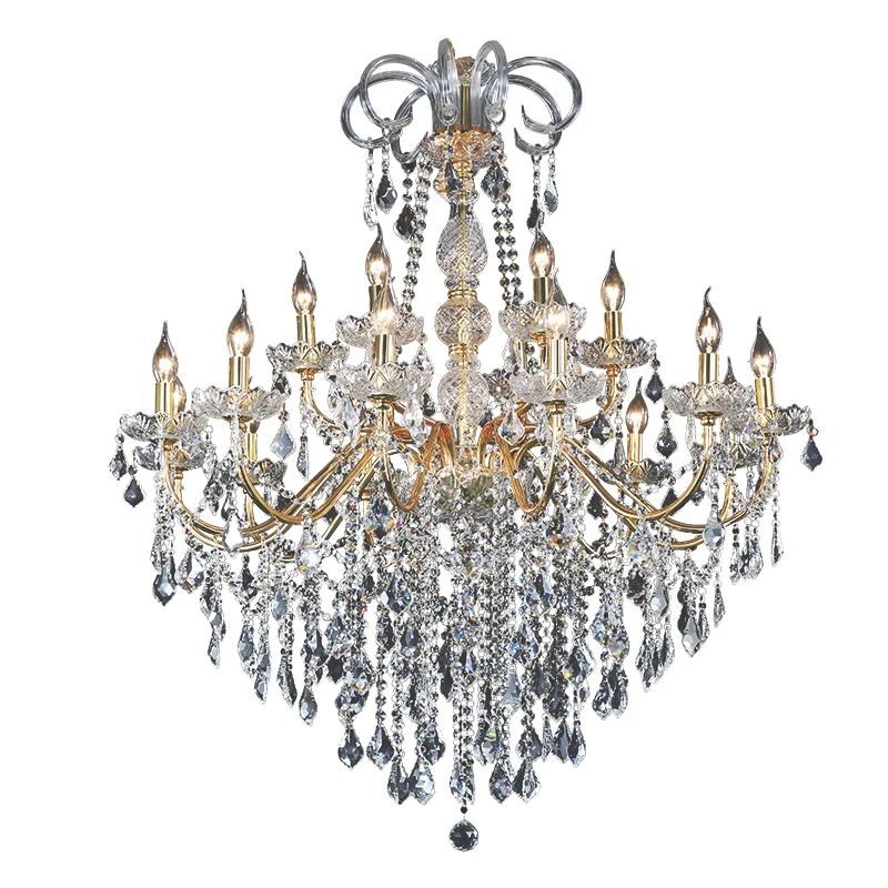 HITECDAD K9 Crystal Chandelier Modern European style Lighting for living room bedroom dinning room elegant decorative lamp